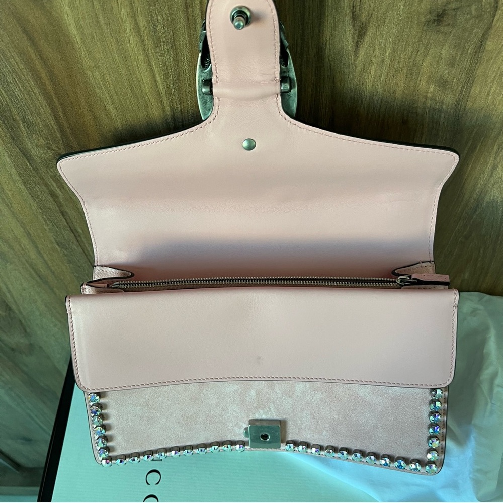 Gucci Dionysus NEW With BOX Small Crystal Light Pink Peony Suede Bag 2018 - Picture 4 of 16